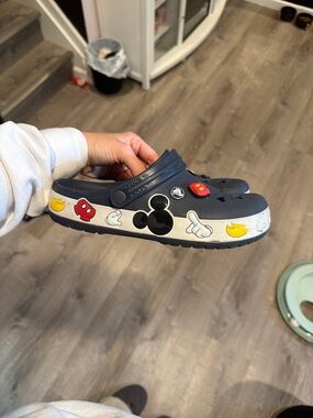 CROCS Navy Mule Clog with Mickey Graphics